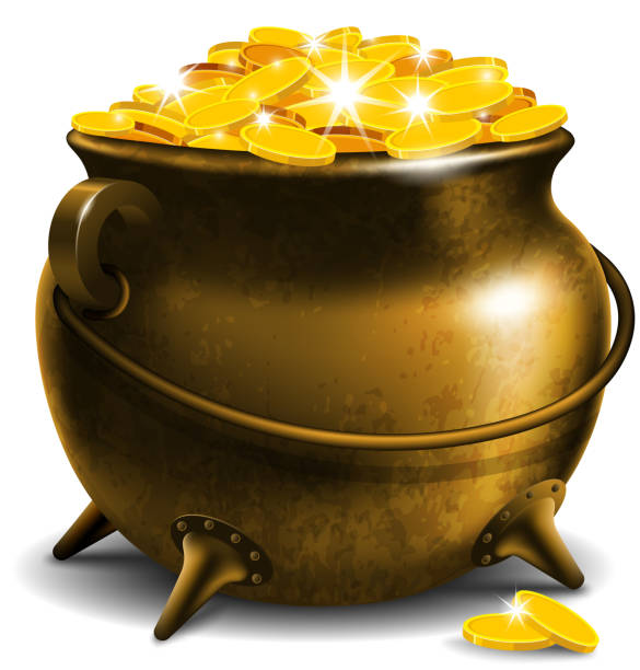 Detail Free Pot Of Gold Clipart Nomer 27