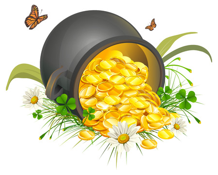 Detail Free Pot Of Gold Clipart Nomer 33