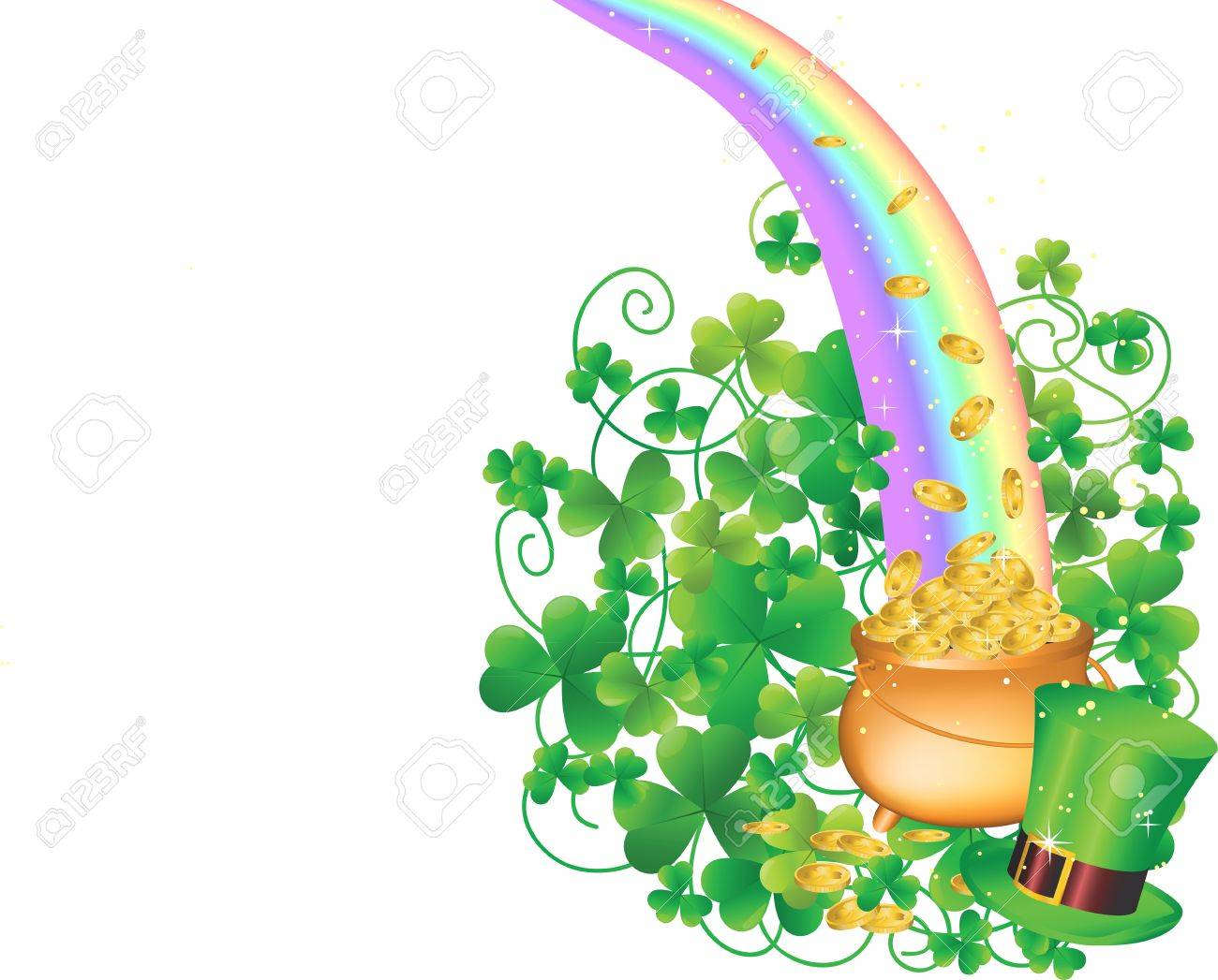 Detail Free Pot Of Gold Clipart Nomer 46