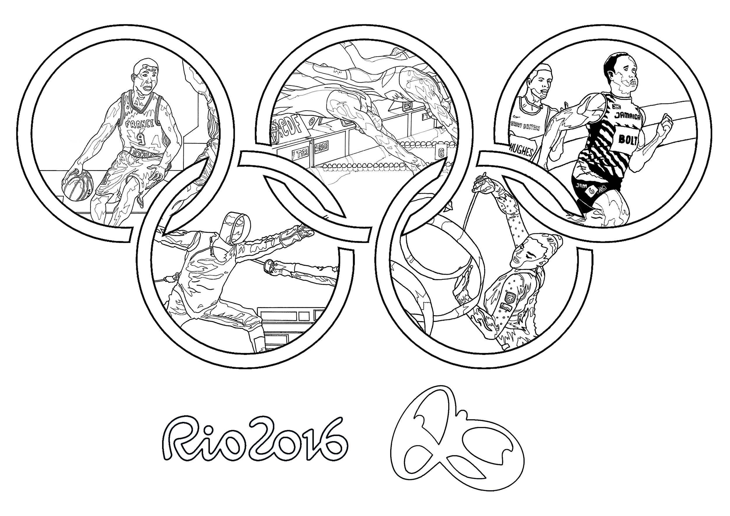 Detail Free Printable Olympic Rings Nomer 35