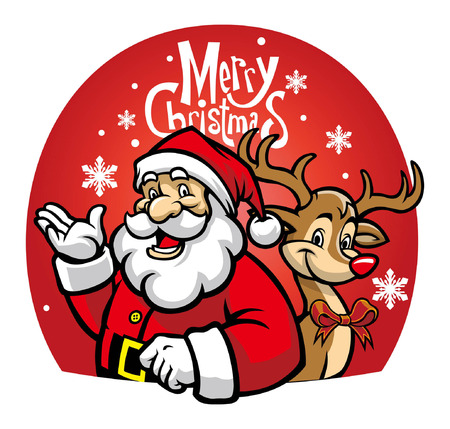 Detail Free Santa And Reindeer Clipart Nomer 27