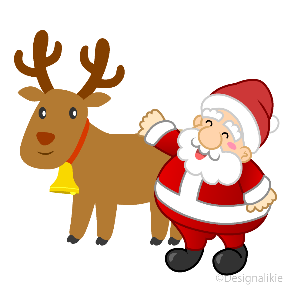 Detail Free Santa And Reindeer Clipart Nomer 5