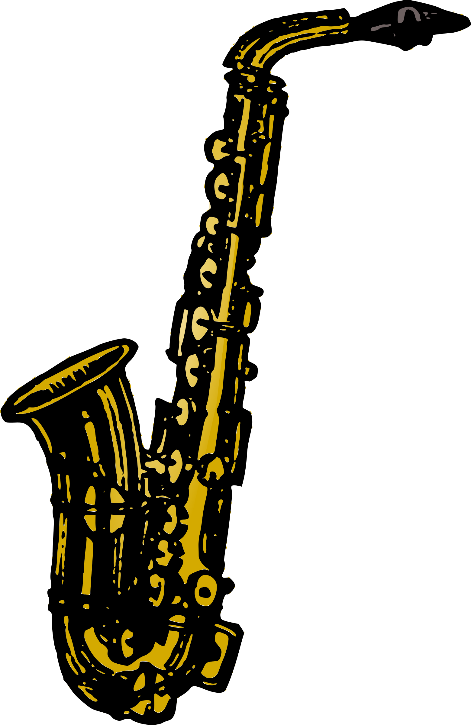 Detail Free Saxophone Clip Art Nomer 8