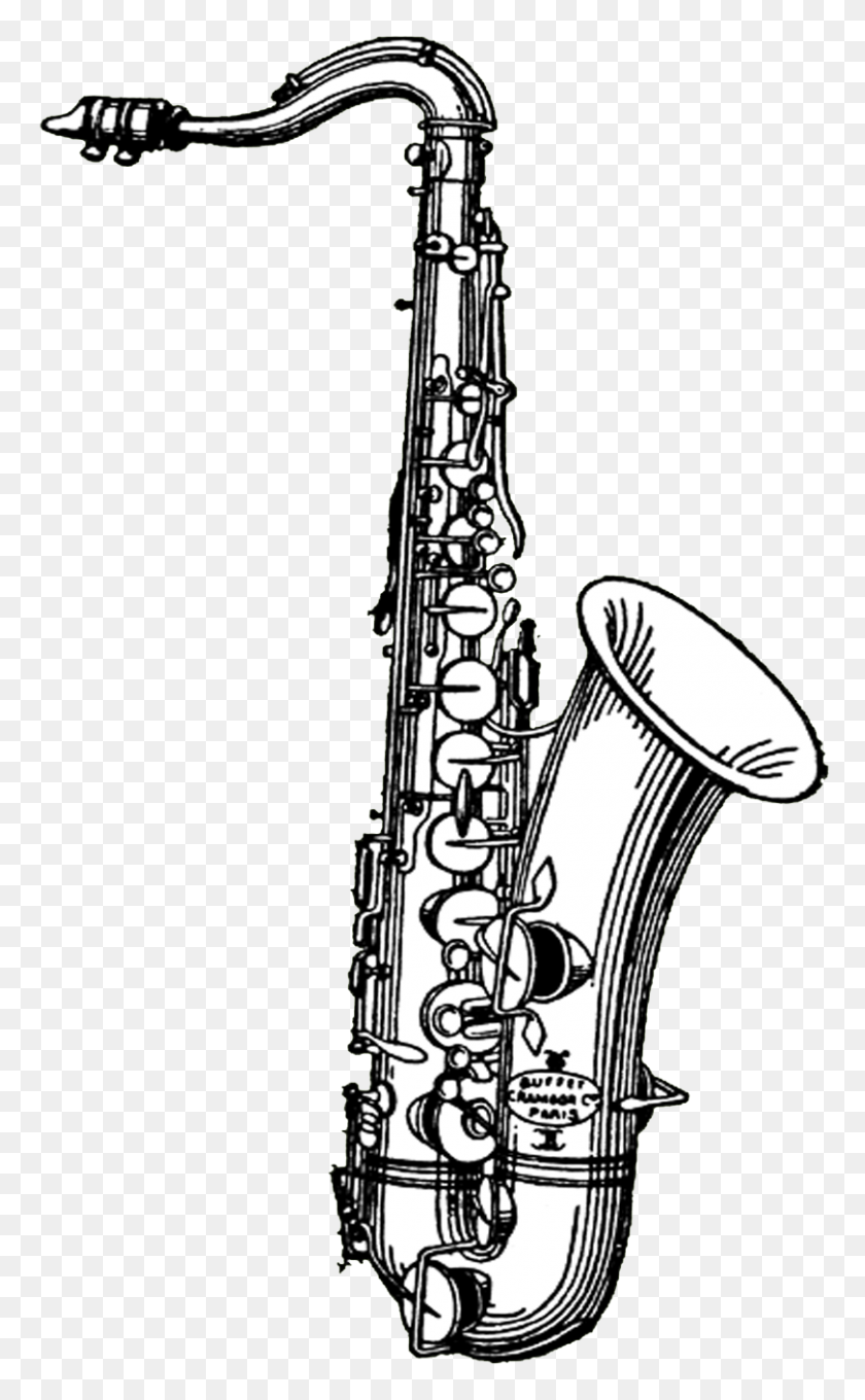 Detail Free Saxophone Clip Art Nomer 10