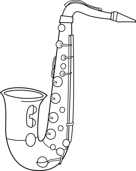 Detail Free Saxophone Clip Art Nomer 32