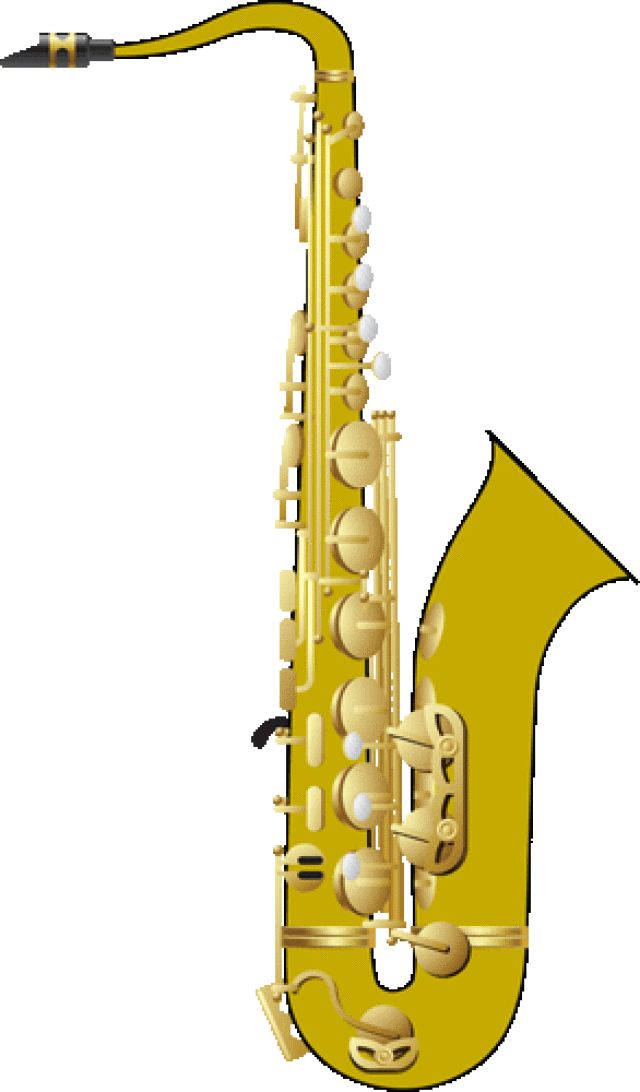 Detail Free Saxophone Clip Art Nomer 35