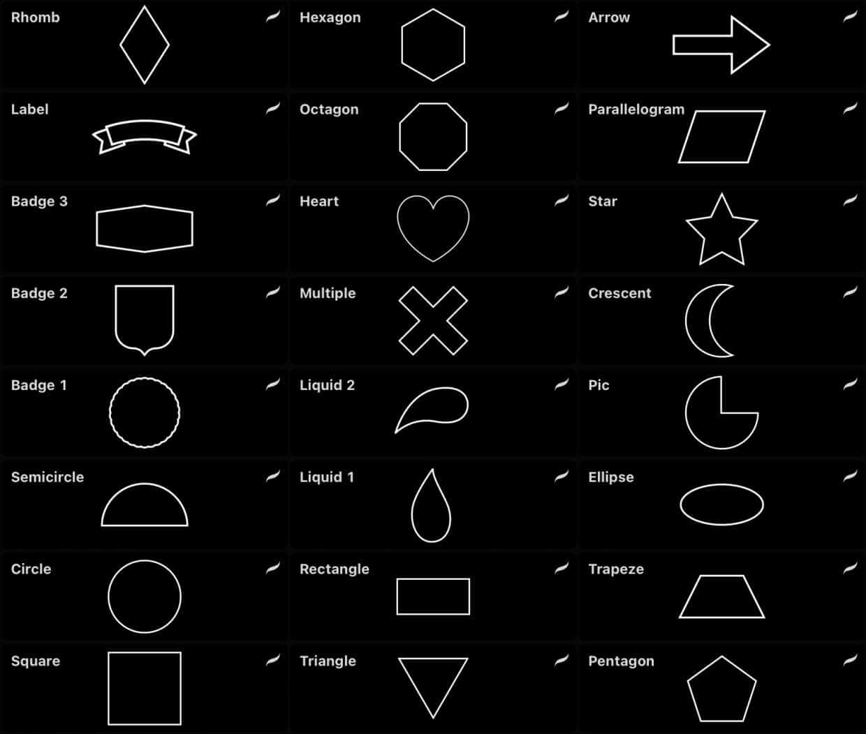 Detail Free Shape Nomer 34