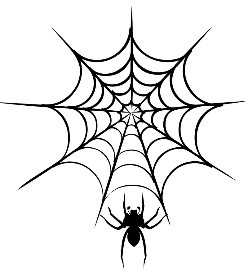 Detail Free Spider Web Clipart Nomer 39