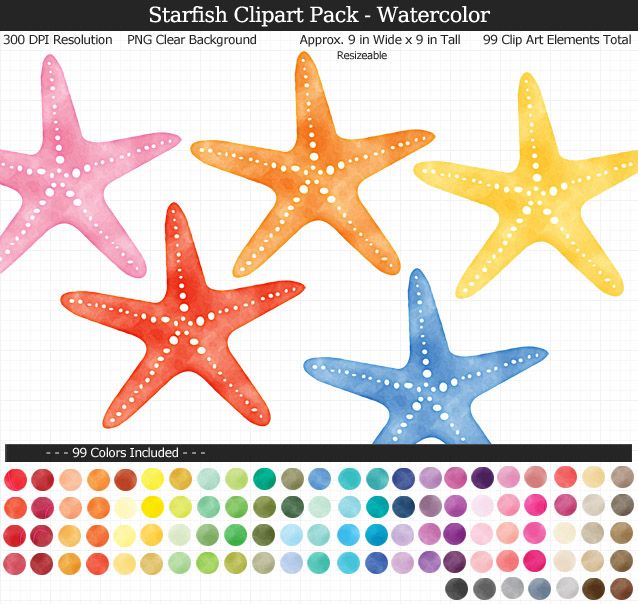 Detail Free Starfish Clipart Nomer 45