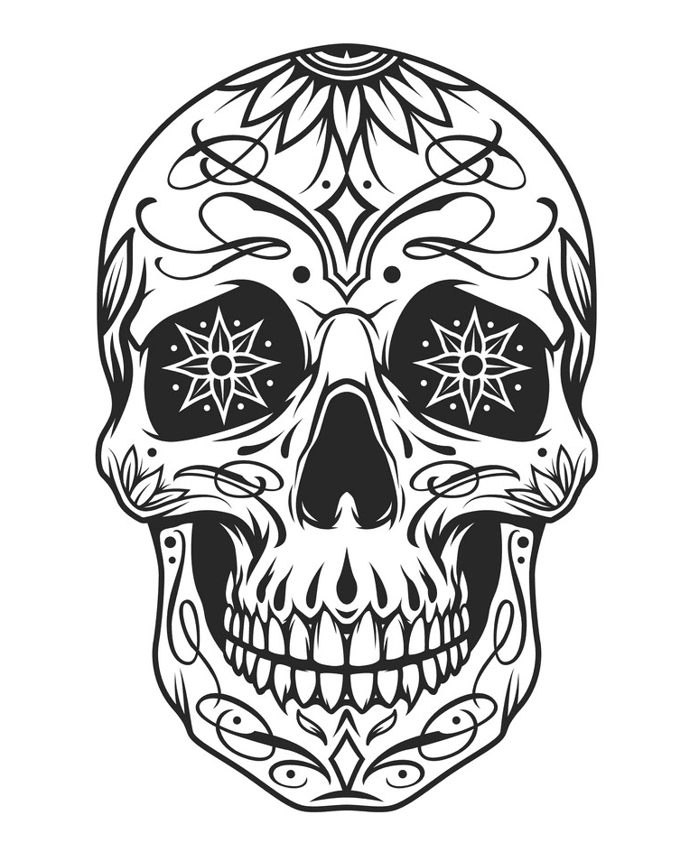 Detail Free Sugar Skull Clipart Nomer 30