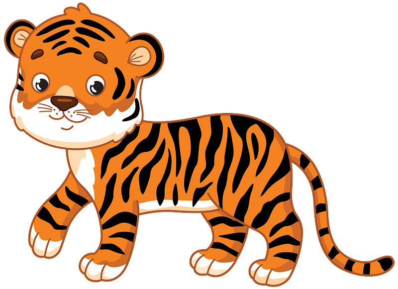 Detail Free Tiger Clipart Nomer 17