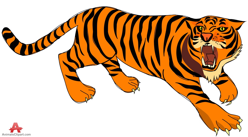 Detail Free Tiger Clipart Nomer 19