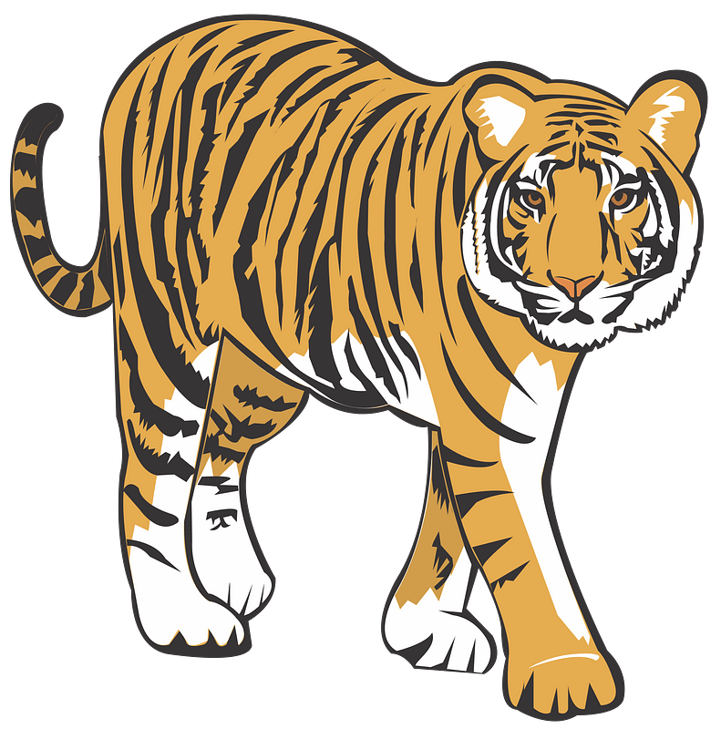 Detail Free Tiger Clipart Nomer 21