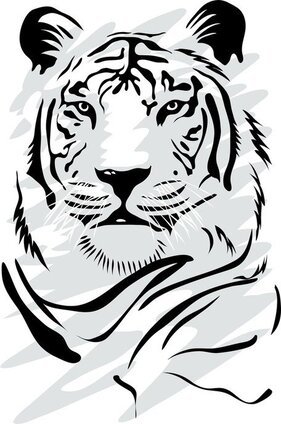 Detail Free Tiger Clipart Nomer 26