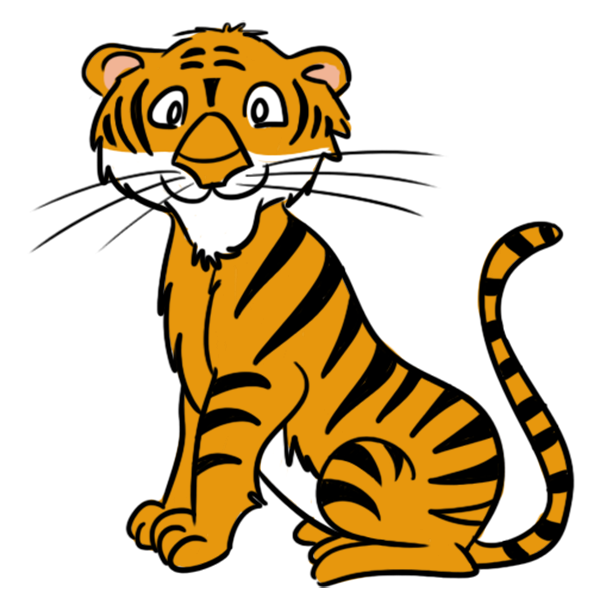 Detail Free Tiger Clipart Nomer 3