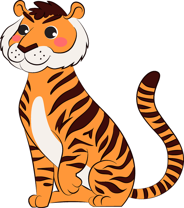 Detail Free Tiger Clipart Nomer 39