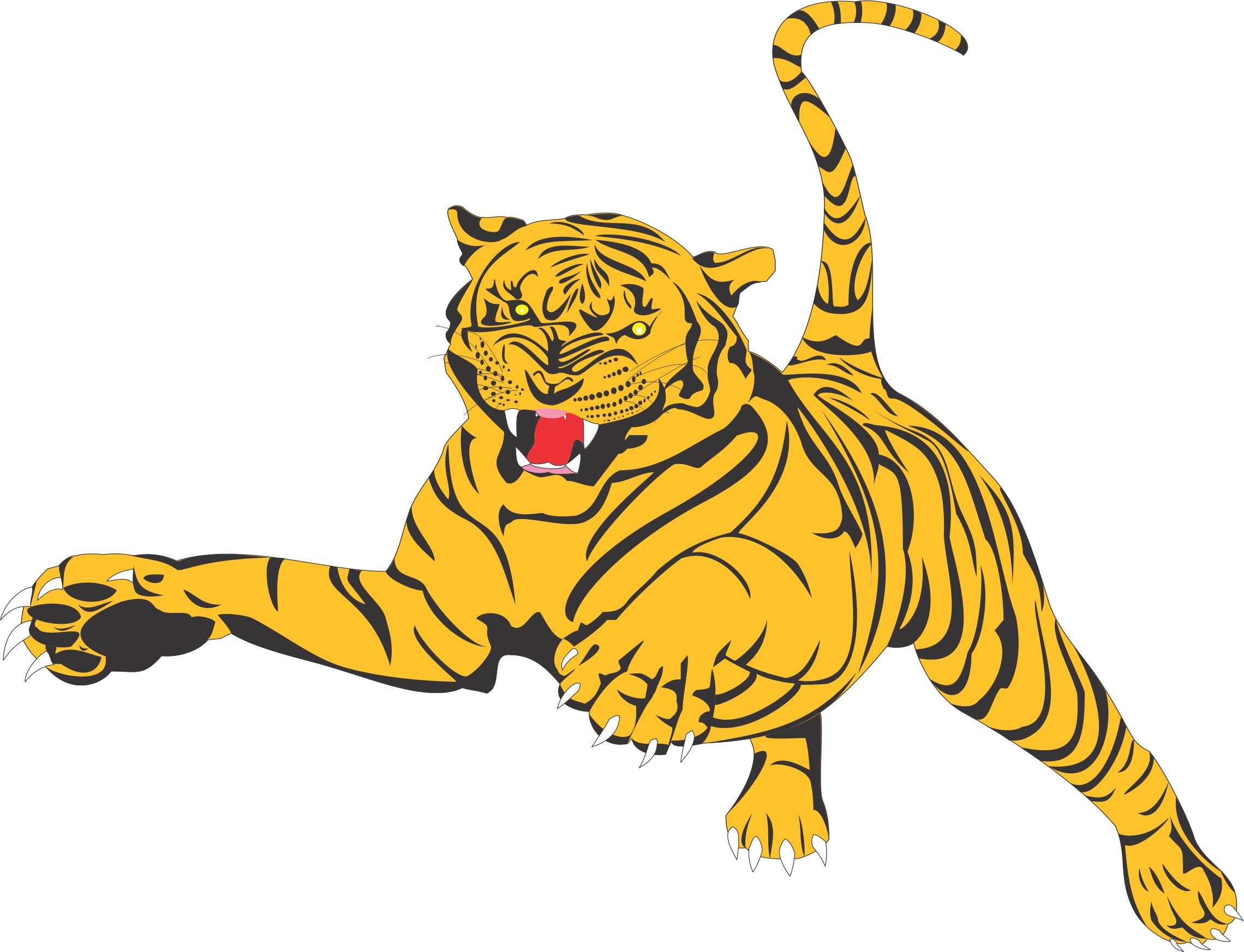 Detail Free Tiger Clipart Nomer 50