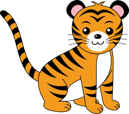 Detail Free Tiger Clipart Nomer 9