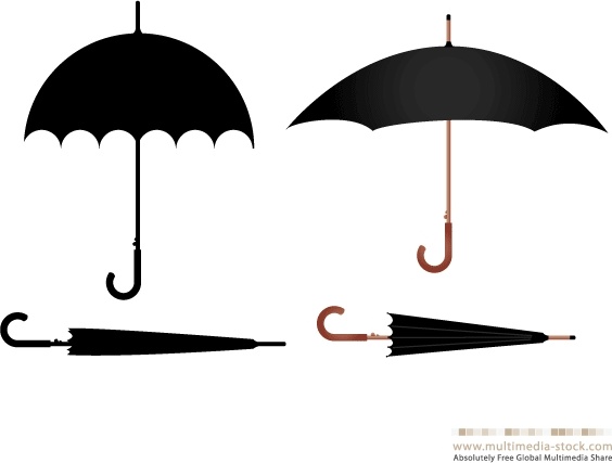 Detail Free Umbrella Vector Nomer 5