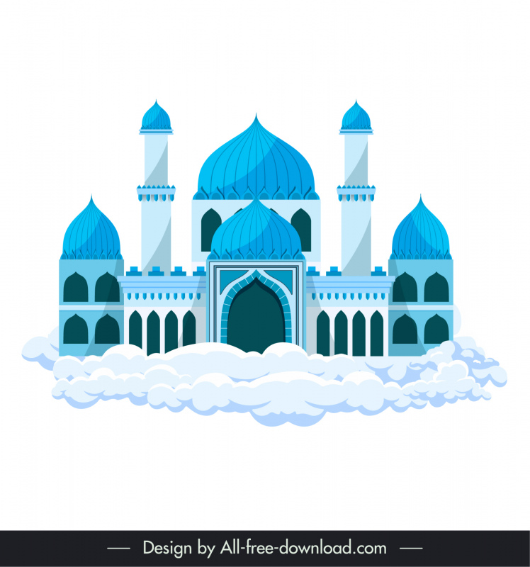Detail Free Vector Mosque Nomer 4