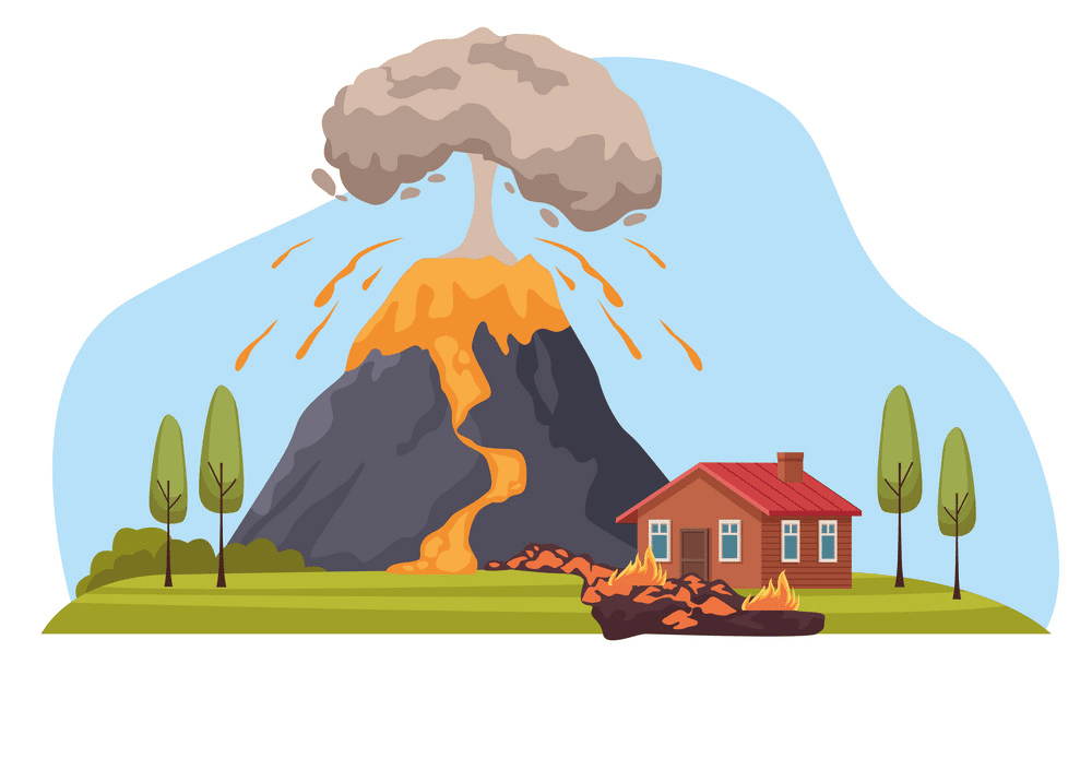 Detail Free Volcano Clipart Nomer 16