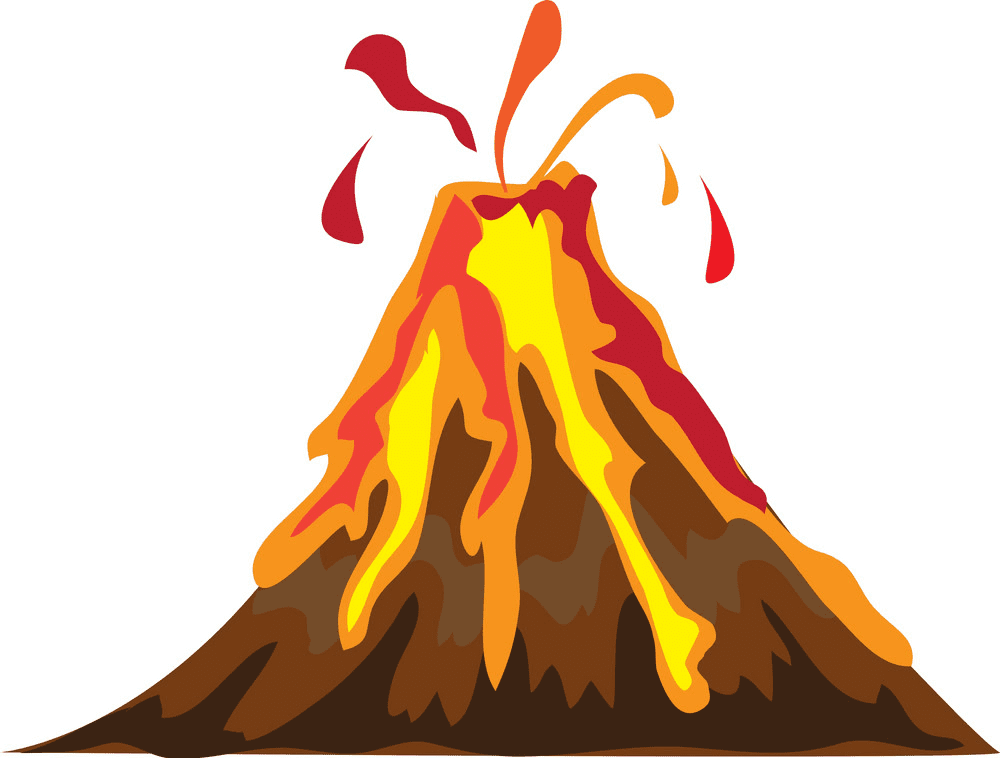 Detail Free Volcano Clipart Nomer 3