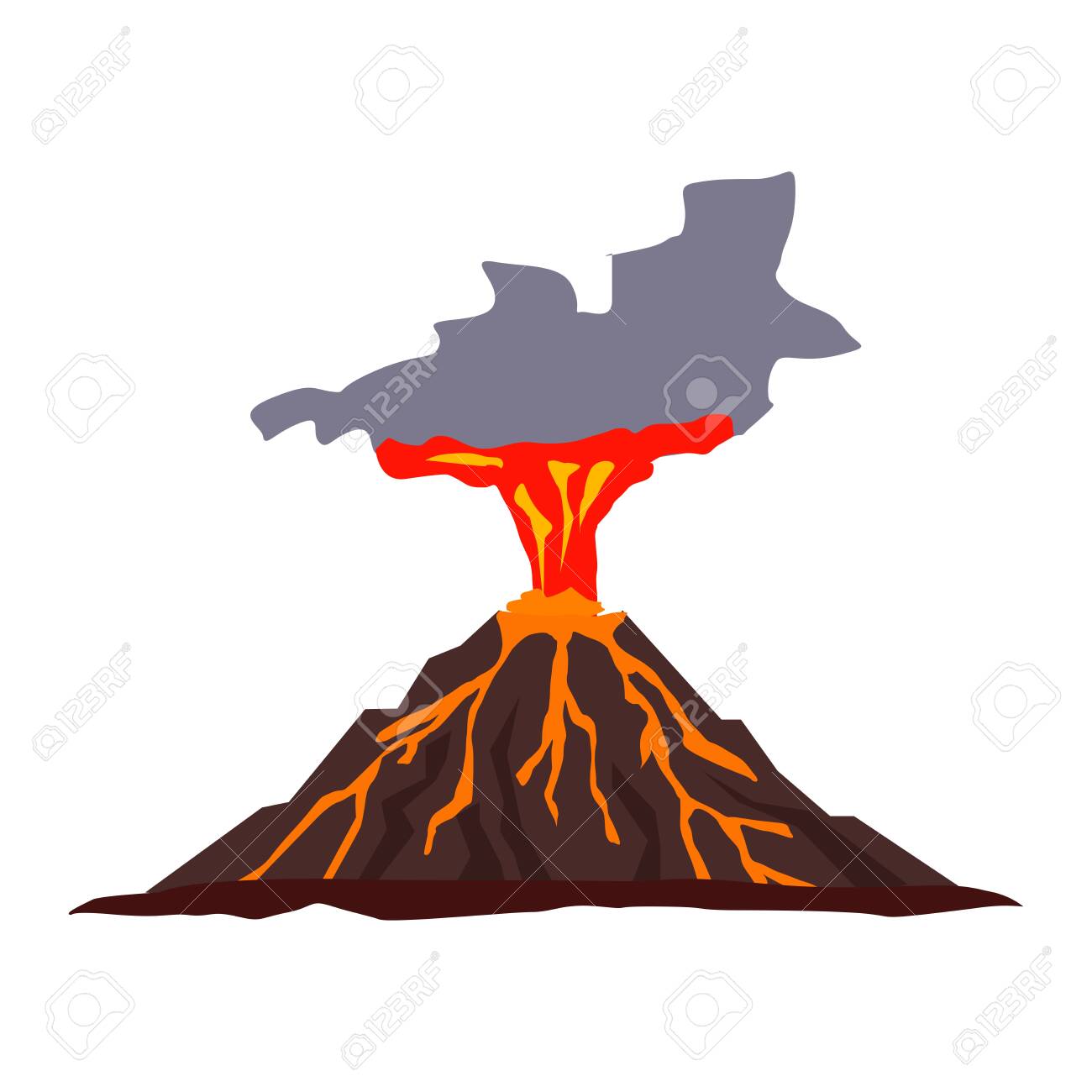 Detail Free Volcano Clipart Nomer 25