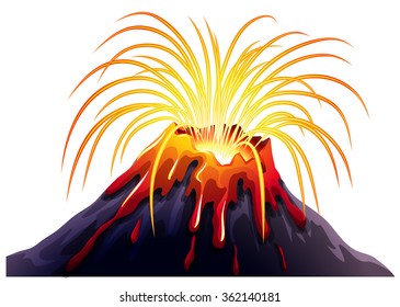 Detail Free Volcano Clipart Nomer 4