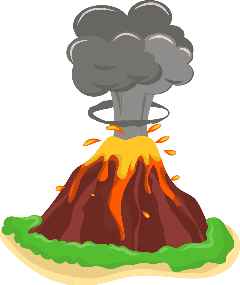 Detail Free Volcano Clipart Nomer 9