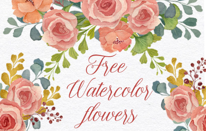 Detail Free Watercolor Flower Nomer 19