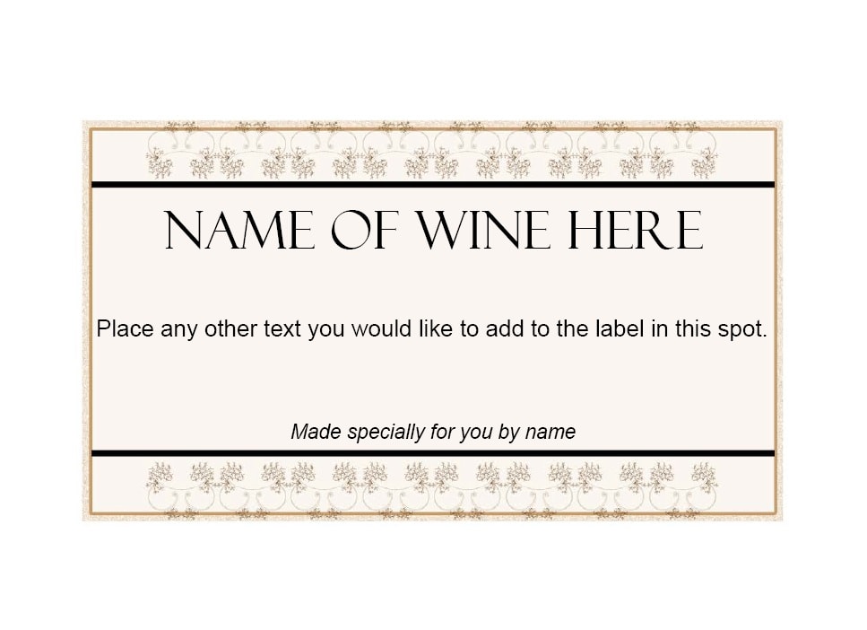 Detail Free Wine Bottle Label Template Microsoft Word Nomer 15