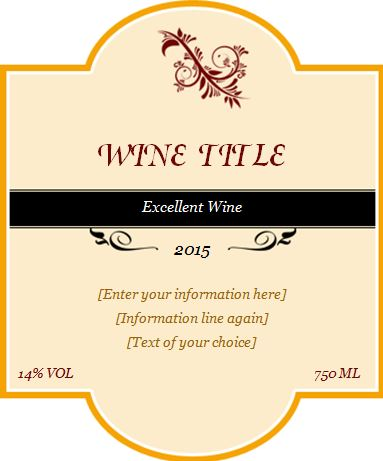 Detail Free Wine Bottle Label Template Microsoft Word Nomer 3