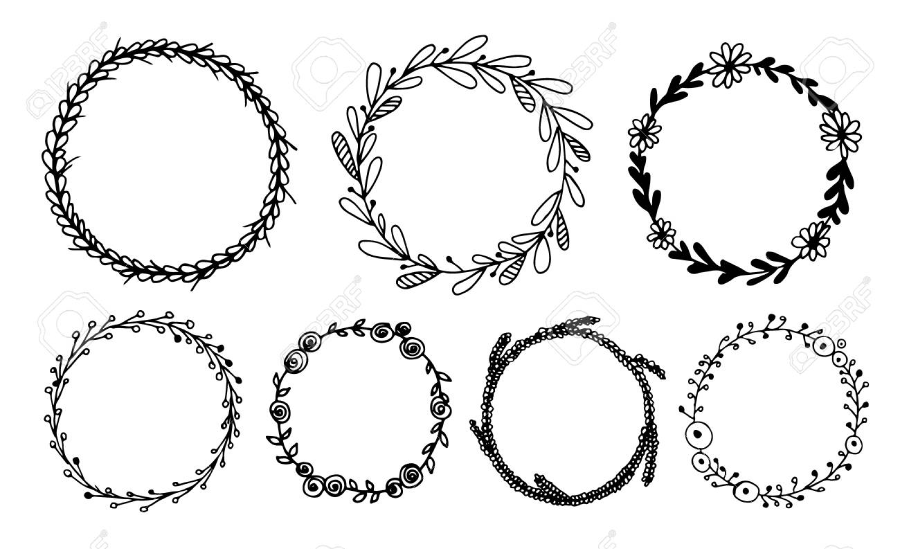 Detail Free Wreath Vector Nomer 11