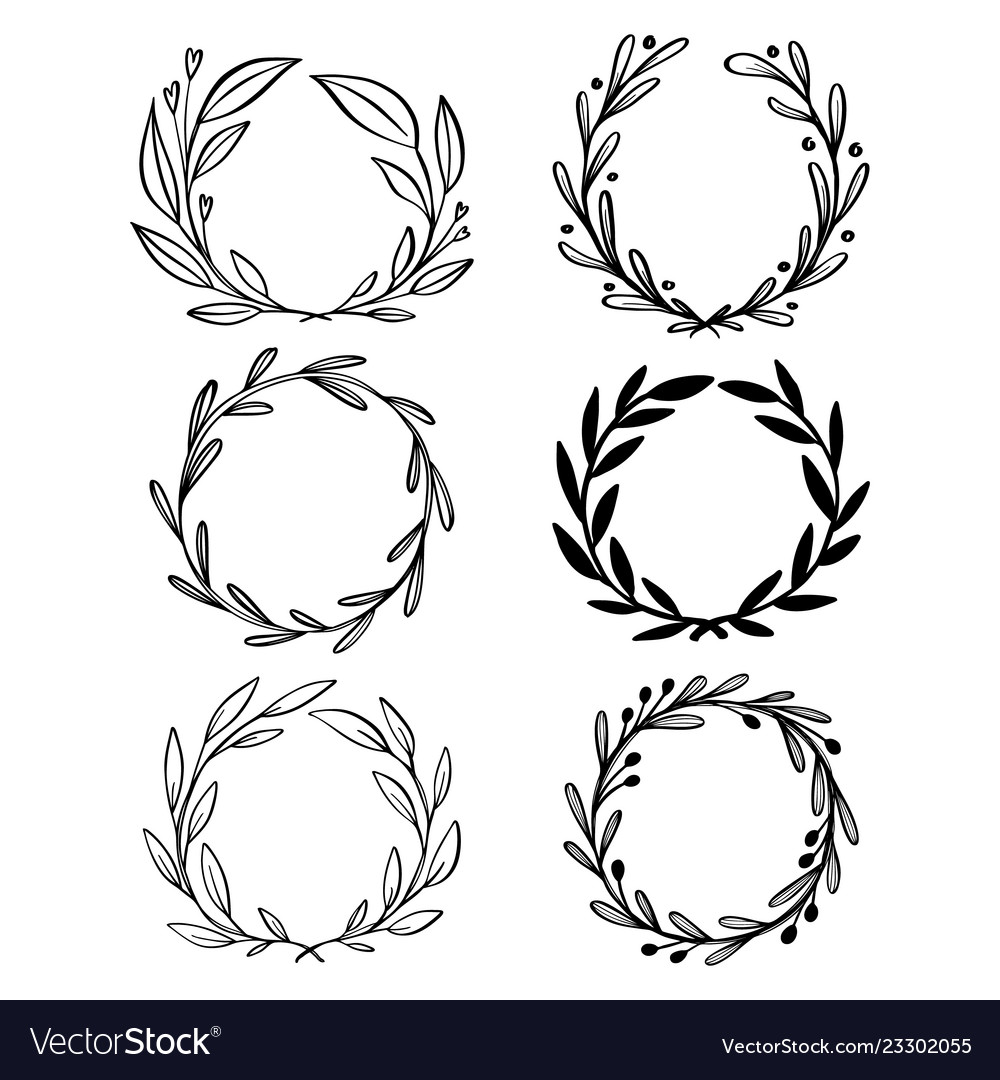 Detail Free Wreath Vector Nomer 12