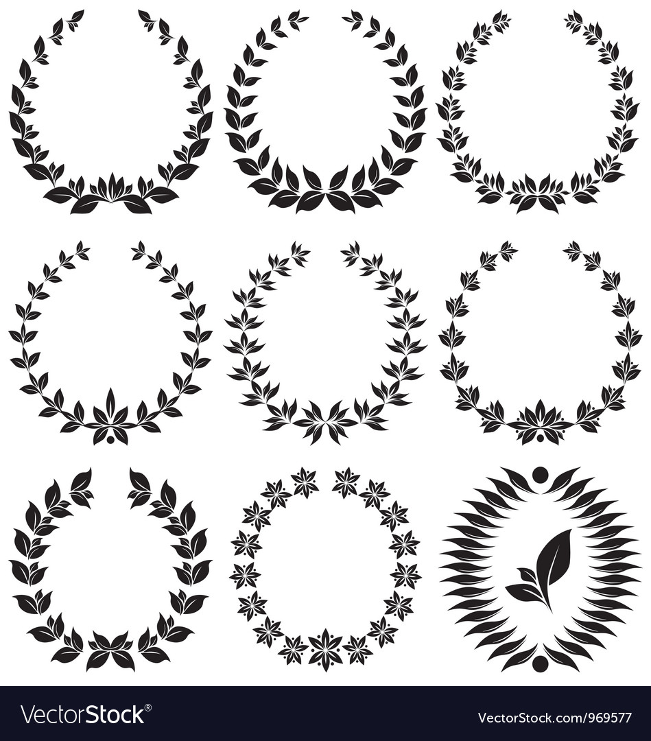 Detail Free Wreath Vector Nomer 14