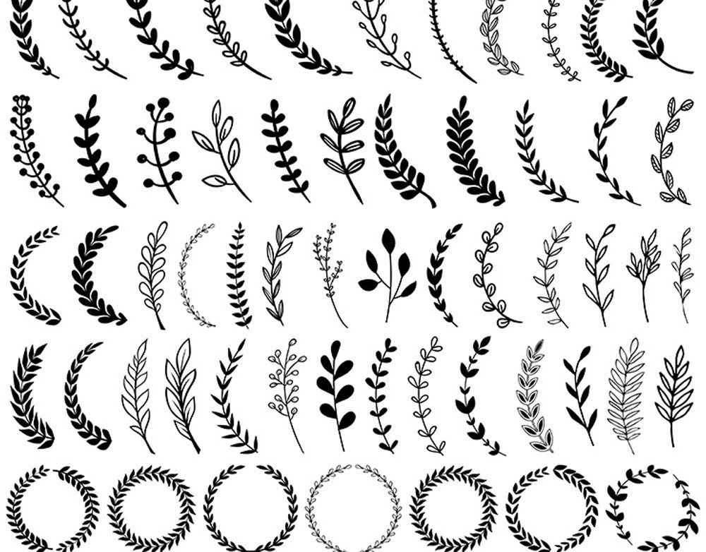 Detail Free Wreath Vector Nomer 16