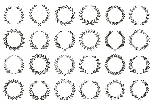 Detail Free Wreath Vector Nomer 17