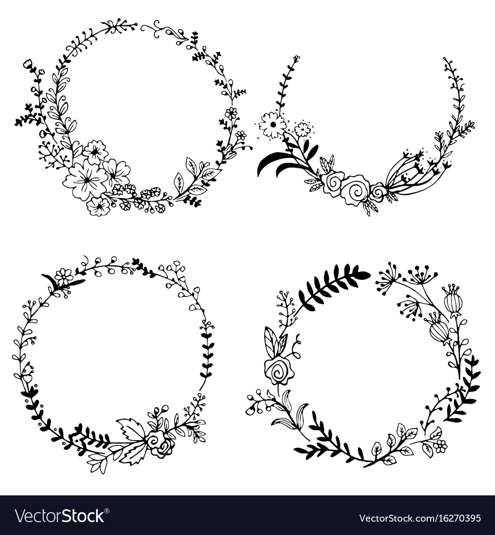 Detail Free Wreath Vector Nomer 22