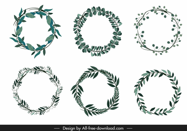 Detail Free Wreath Vector Nomer 23