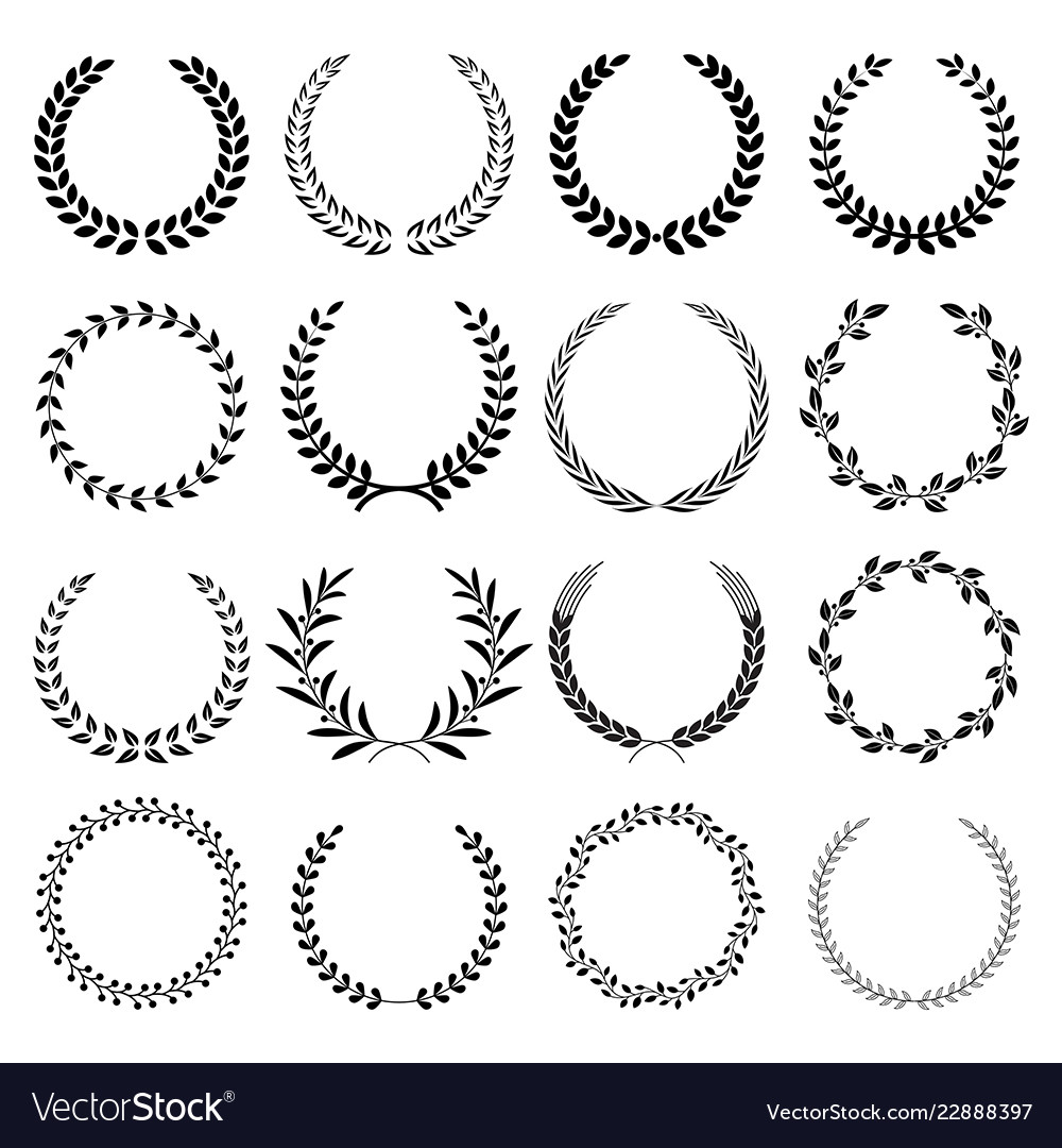 Detail Free Wreath Vector Nomer 27