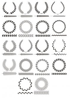 Detail Free Wreath Vector Nomer 29