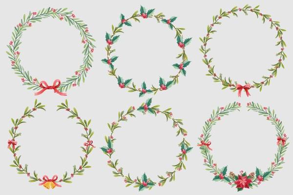 Detail Free Wreath Vector Nomer 58