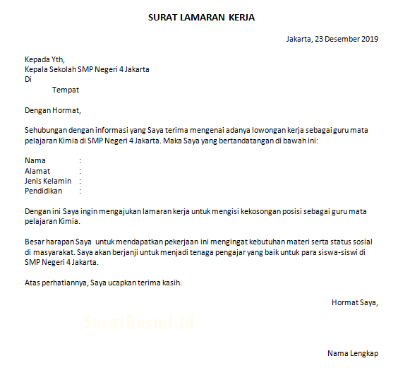 Detail Fresh Graduate Surat Lamaran Kerja Nomer 44