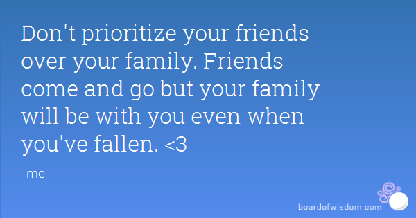 Friends Over Family Quotes - KibrisPDR