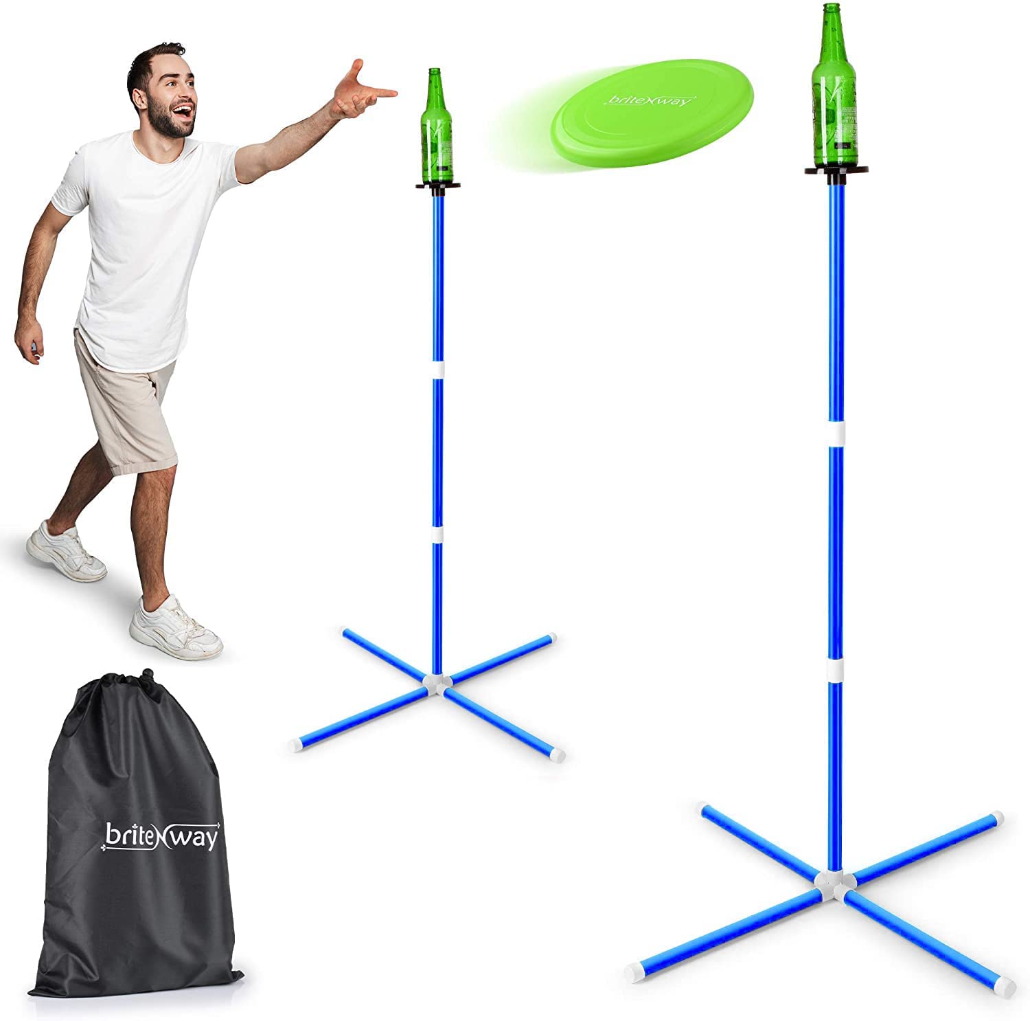 Detail Frisbee Game With Beer Bottles Nomer 3