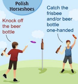 Detail Frisbee Game With Beer Bottles Nomer 21