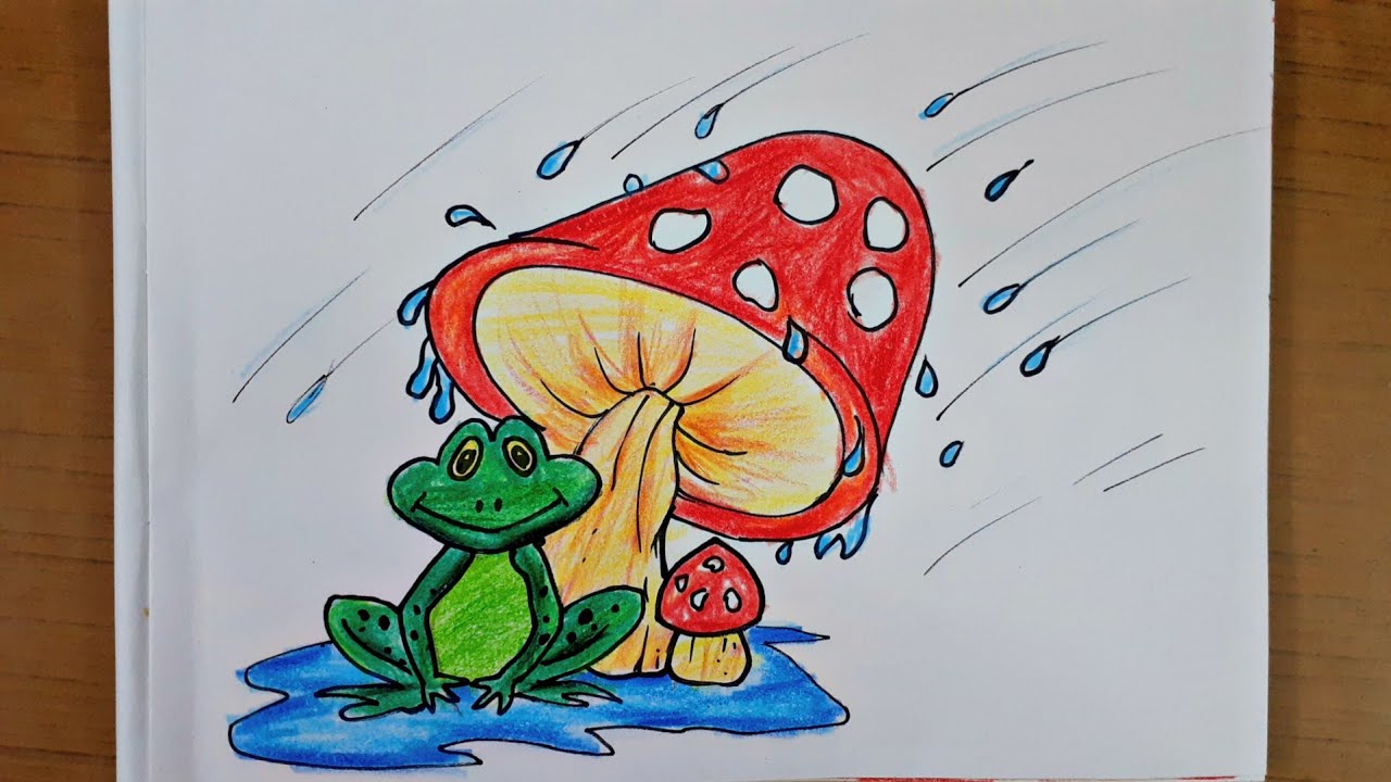 Detail Frog And Mushroom Painting Nomer 50