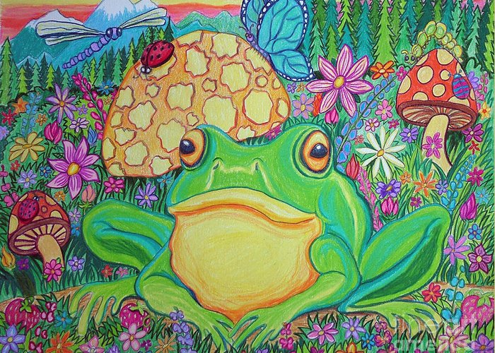 Detail Frog And Mushroom Painting Nomer 55