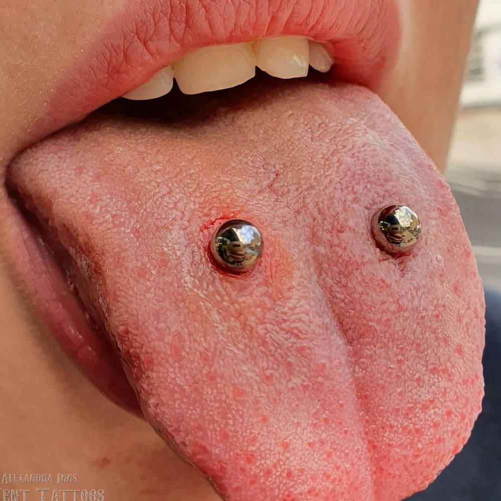 Detail Frog Eyes Tongue Piercing Jewelry Nomer 8
