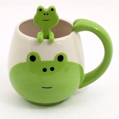 Detail Frog Mug With Spoon Nomer 11